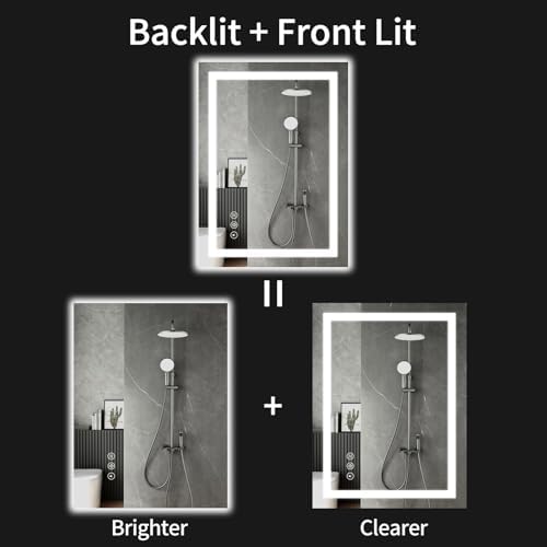 30"x32" Lighted LED Bathroom Mirror - Image 2