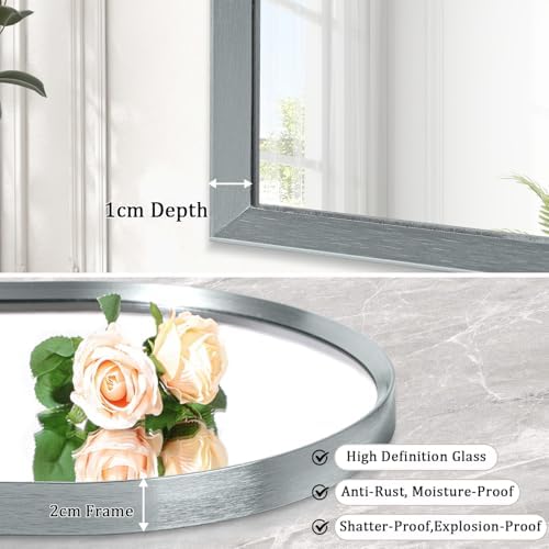 Arch Wall-Mounted Mirror Aluminum Alloy Frame Bathroom Wall Mirror - Image 2