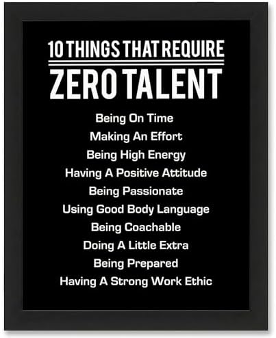 10 Things That Require Zero Talent Wall Art by AmericanLuxuryGifts