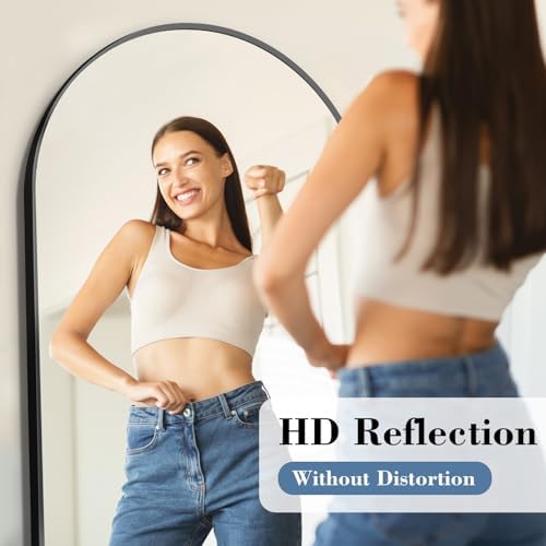 DUMOS 65"x24" Arched Full Length Floor Mirror, Full Body Mirror - Image 3