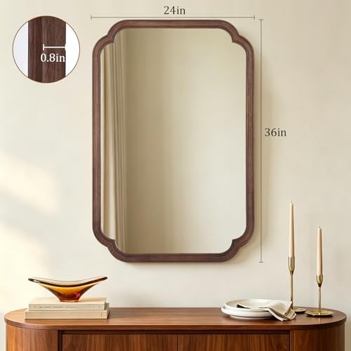 HOMECOOKIN Wood Bathroom Mirror - Image 5