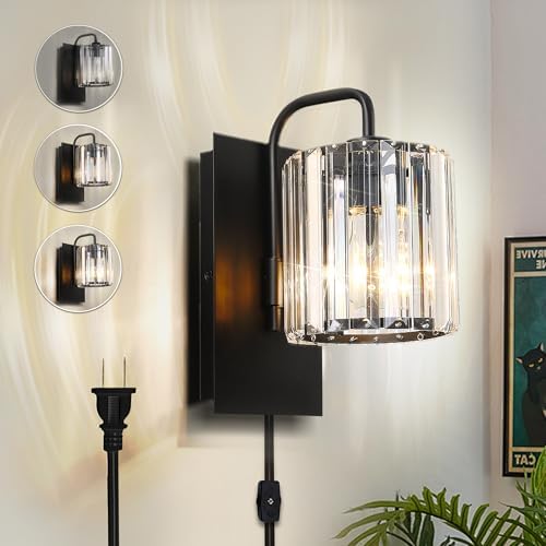 Plug in Crystal Wall Sconces - Image 2