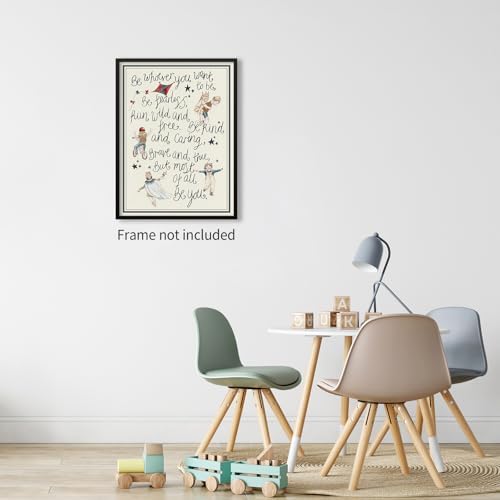GO-SANTNN Watercolor Kids Poetry Wall Art Toddler Quotes Positive Affirmations - Image 5