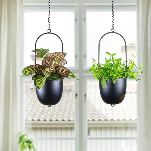 Metal Hanging Planters Set of 2 - Image 5