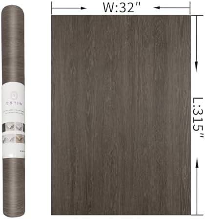 TOTIO 32x315inch Extra Wide Wood Grain Wallpaper Peel Stick Chocolate Brown - Image 7