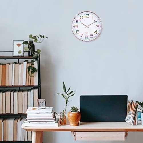 Lafocuse 12 inch Modern Analog Colorful Wall Clock - Image 3
