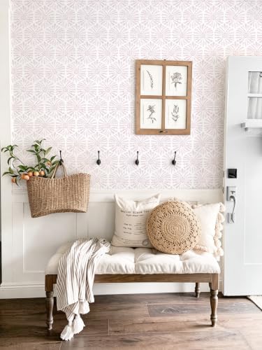 Safiyya Peel and Stick Wallpaper Pink Boho Contact Paper - Image 2