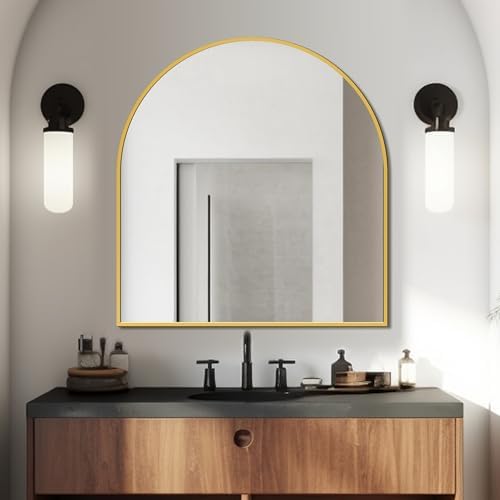 FICTOR 30" x 32" Arched Bathroom Vanity Mirror - Image 3
