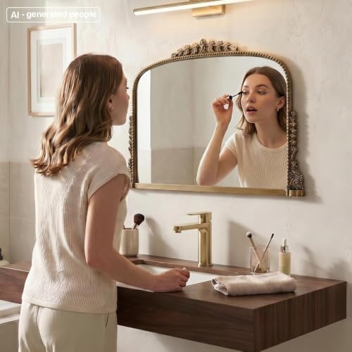 36"X23" Vintage Gold Mirror - Image 3