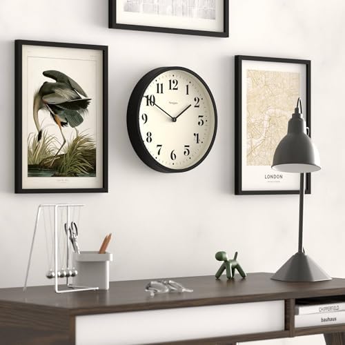 NEWGATE® Number Four Theatre wall Clock | Modern Round Clock | 12" | Black | - Image 4