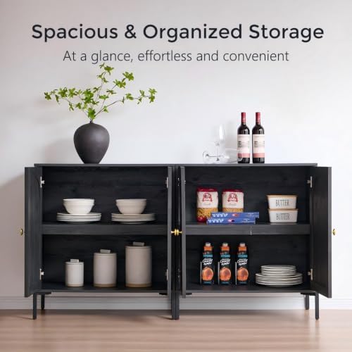IFGET 34" Tall Modern Arch Sideboard Buffet Cabinet - Image 3