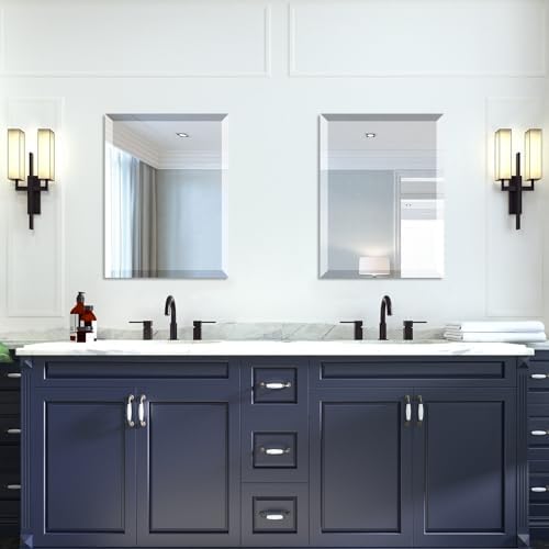 Mirrorons Beveled Mirror 18x24 Frameless Bathroom Wall Mirror Shatterproof - Image 3
