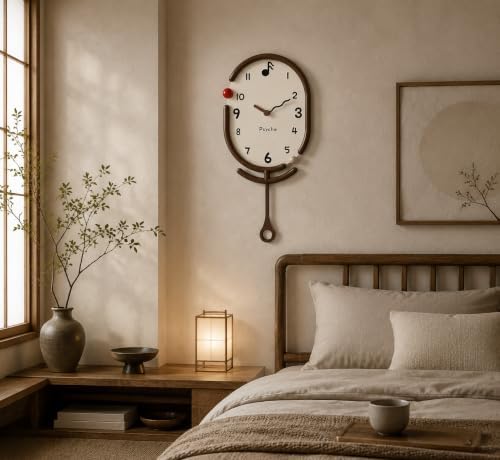 Modern Pendulum Wall Clock, Decorative Resin Frame Clock - Image 6