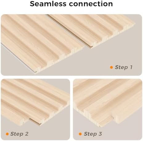 Slat Wall Panel 4-Pack, 108’’x5.7’’, Natural Wood - Image 4