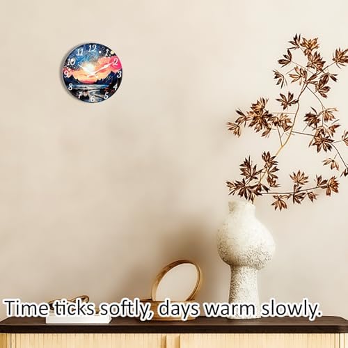 Starry Wall Clock, 8 Inch Glass Wall Clocks - Image 2