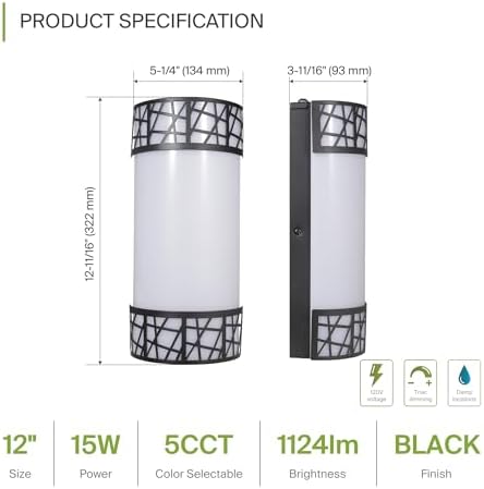 ASD 12 Inch LED Indoor Wall Sconce - Image 2
