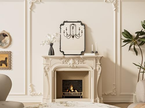 TETOTE Vintage Baroque Black Rectangle Mirror - Image 2