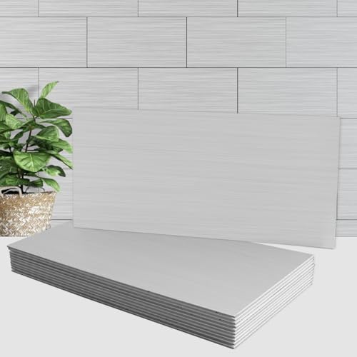 AULIGET 20-Piece Stainless Steel Look Peel and Stick Backsplash Tile by AULIGET