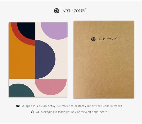 A ART·ZONE Boho Bauhaus Poster Set of 10 Unframed Retro Abstract Prints - Image 7