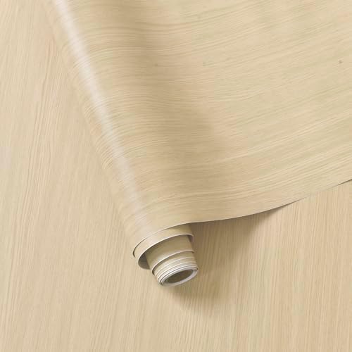 Oak Wood Contact Paper Peel and Stick Wallpaper Countertop Vinyl Wrap White by BOMENG