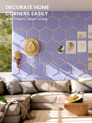 Fluxynara 8-Pack Hexagon Felt Bulletin Board Tiles - Image 4