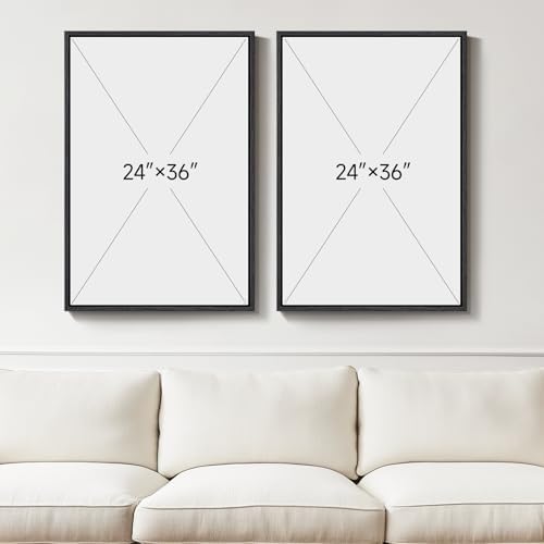 Large Framed Black White Abstract Wall Art - Image 3