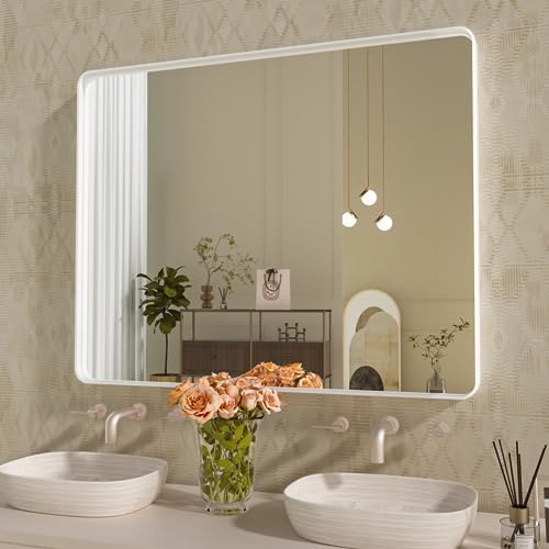 WEER White Bathroom Vanity Mirror 40x32 Inch by WEER