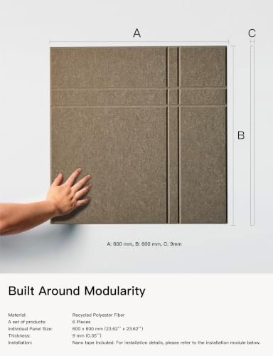 Acoustic Panels Sound Absorbing, Sound Blocking Panels, 6 Pack - Image 4