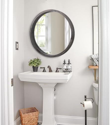 JJUUYOU Large Circle Wall Mirror 20 Inch Round Wall Mirror - Image 6
