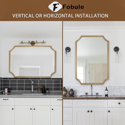 24"x36" Mirror for Wall, Scalloped Corners Rectangle Decorative Mirror - Image 4