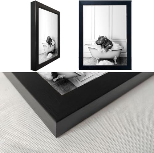 Funny Hippo in Bathtub Framed Wall Art - Image 3