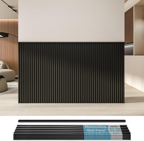 Art3d 79.3 x 40.7 Inch Beaded Wainscoting Wall Panel, 22.38 sq.ft by Art3d