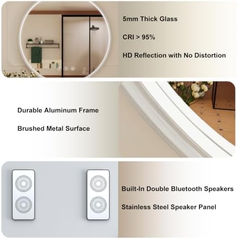 30 Inch Round LED Bathroom Mirror - Image 2