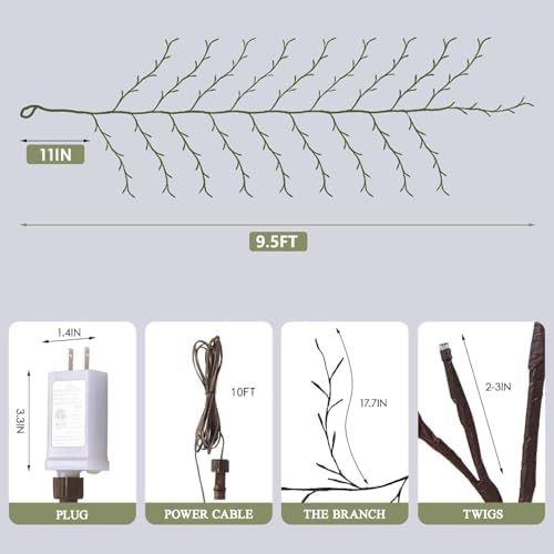 Enchanted 9.5ft 160LED Willow Vine Lights - Image 6