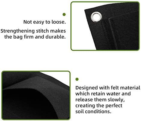 Hanging Planting Grow Bags, 18 Pockets Hanging Vertical Wall Planter Wall - Image 5