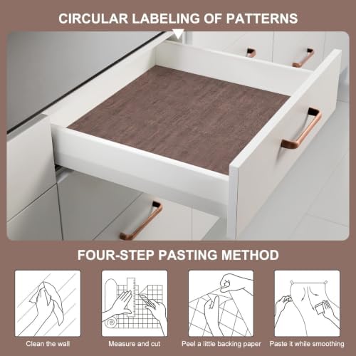 Reddish Brown Modern Concrete Wallpaper Peel and Stick Contact Paper 15.7"x472" - Image 3