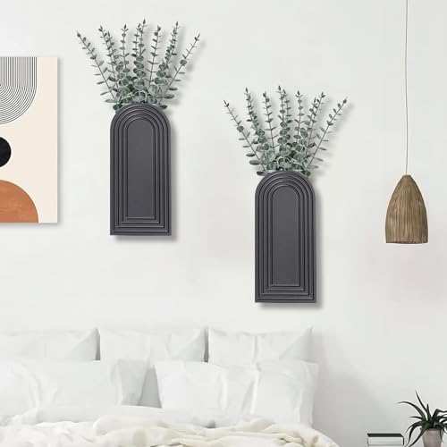 Dnnnii 2 Pack Wooden Wall Vase Set - Image 5