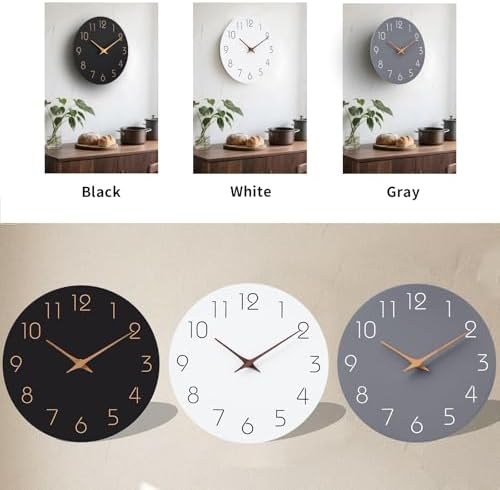 Mosewa Wall Clock 16" Battery Operated Silent Non-Ticking Simple Minimalist - Image 2
