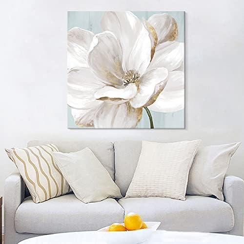 SEVEN WALL ARTS White Magnolia Flower Canvas Wall Art Floral Pictures Decor - Image 4