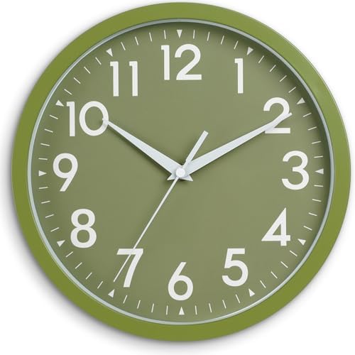 DAXSMY 8 Inch Wall Clock, Battery Operated Silent Non Ticking by DAXSMY