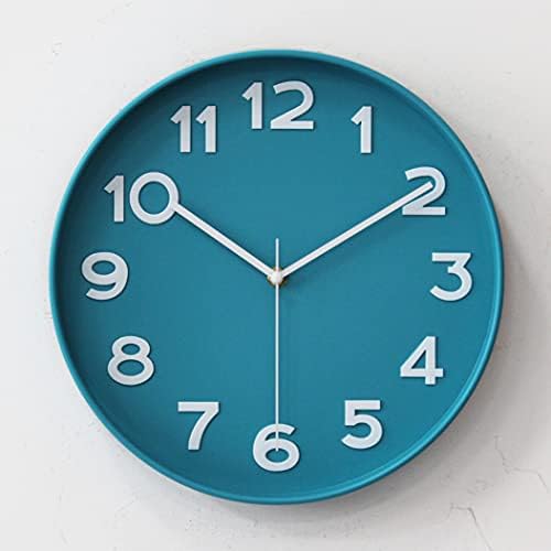 HZDHCLH 12 inch Blue Wall Clocks Battery Operated, Small Silent Non Ticking - Image 2