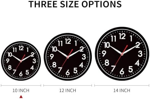 AKCISOT 10 Inch Wall Clock, Silent Battery Operated Analog Clock - Image 5