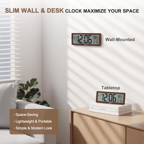Soobest 8.5 Inch Digital Wall Clock Battery Operated, Compact Display - Image 6