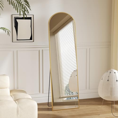 Sweetcrispy 56"x15" Arched Full Length Mirror, Full Body Mirror by Sweetcrispy