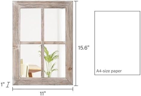 Farmhouse Small Window Mirrors for Wall Decor 11 X 16 Inch - Image 2