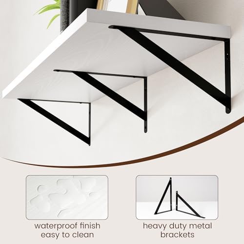 Axeman Floating Shelves for Wall White - Image 5