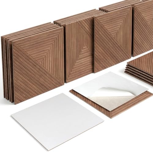 6 Pack Acoustic Wood Wall Panels, 23.6x23.6 Inch Sound Absorbing Panels - Image 3