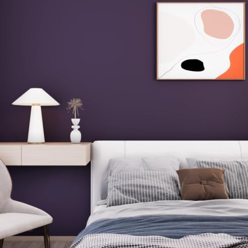 LACHEERY 160x24 Inch Matte Purple Peel and Stick Wallpaper - Image 3