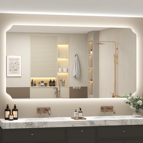 Backlit LED Lighted Bathroom Mirror by LuxulumMirror