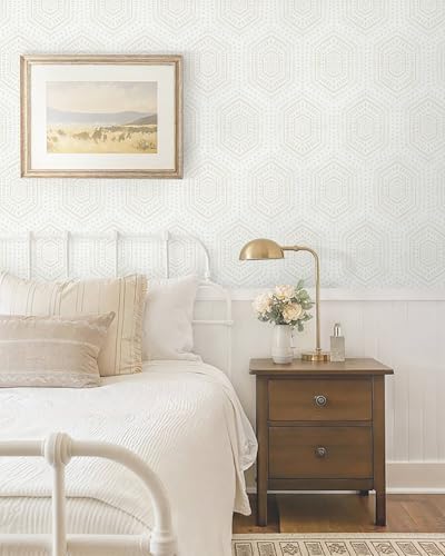 Heroad Hexagon Peel and Stick Wallpaper Boho Contact Paper Geometric Wallpaper - Image 4